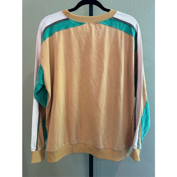 Size S Easel Los Angeles Color Mixed Long Sleeve Washed Top - Picture 3 of 9